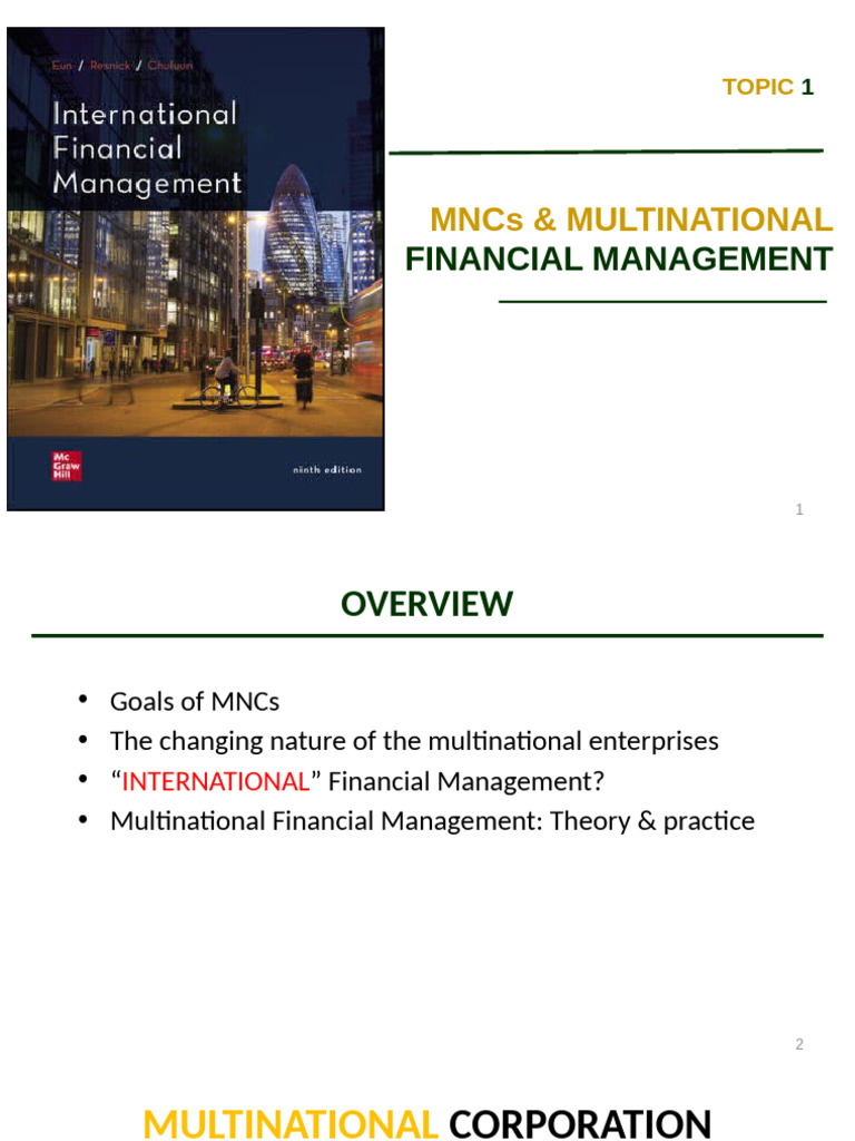 IFM - 1 | PDF | Arbitrage | Multinational Corporation