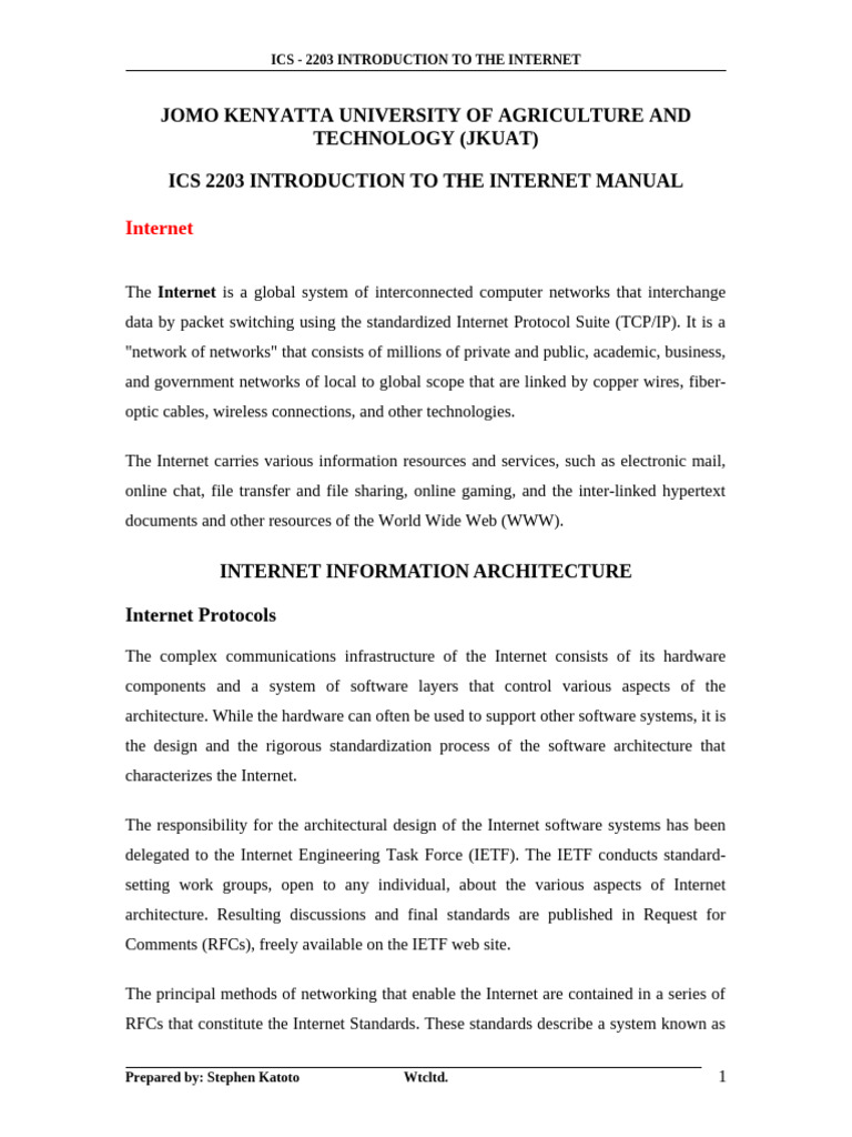 Introduction to Internet Architecture | PDF | World Wide Web | Internet ...