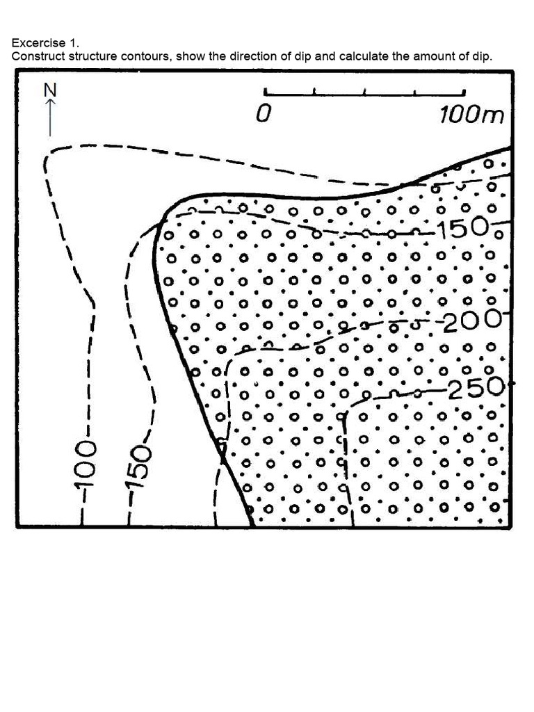 Structure Contours and Dip Calculation Guide | PDF