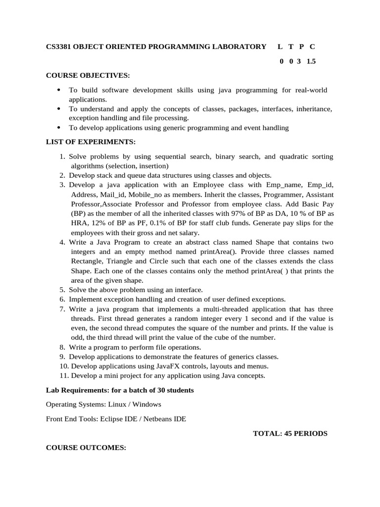 Java Object-Oriented Programming Lab | PDF | Queue (Abstract Data Type ...