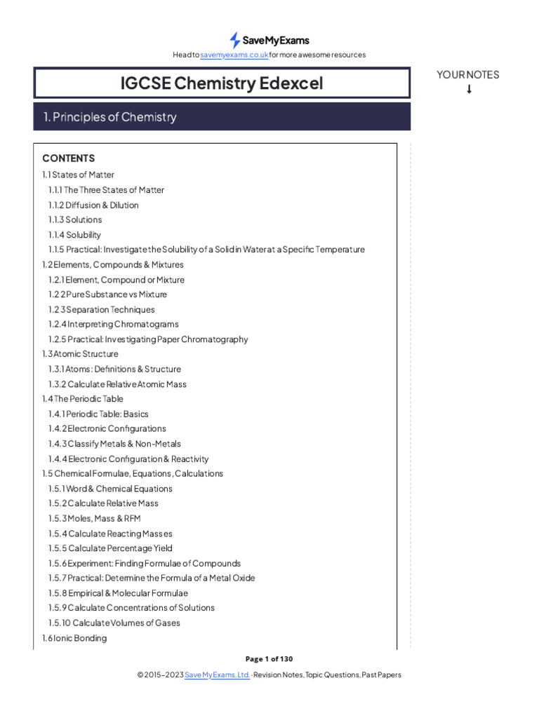 IGCSE Chemistry: States of Matter Guide | PDF | Solubility | Atoms