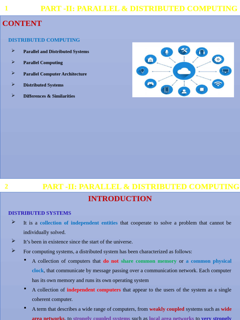 parallel and distributed | PDF | Parallel Computing | Distributed Computing
