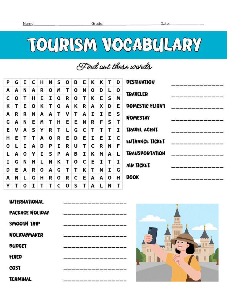 Tourism Vocabulary | PDF