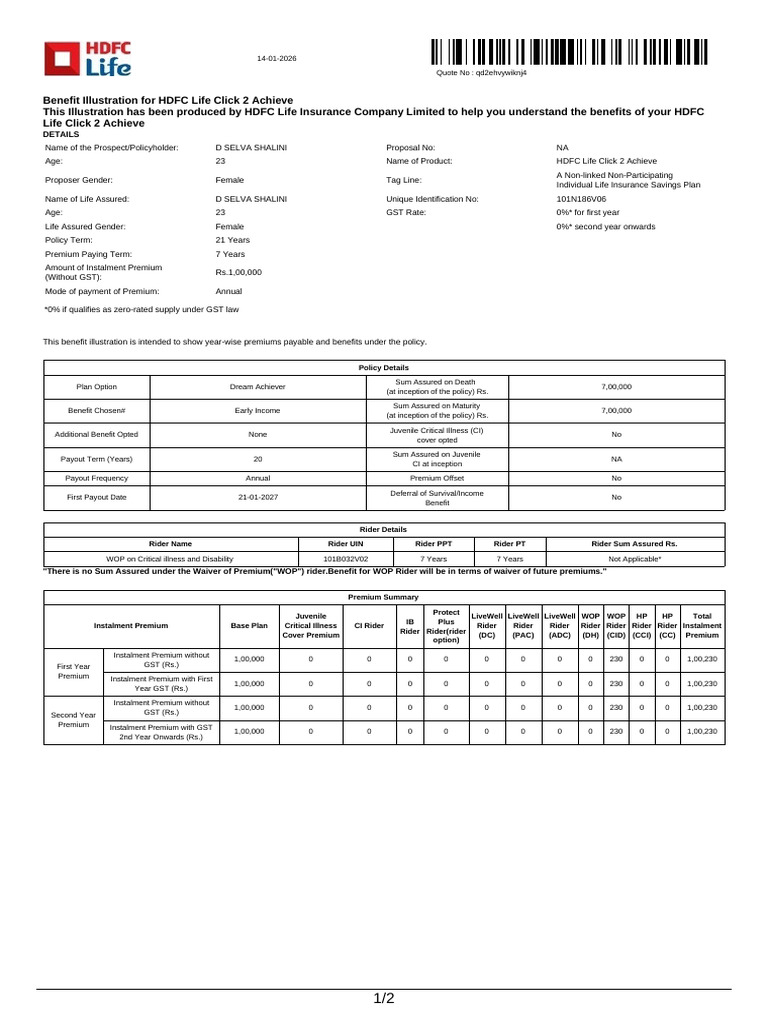 Illustration (97) | PDF | Insurance | Life Insurance