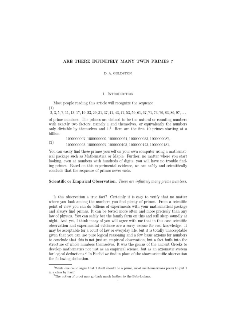 Twin Primes | PDF | Prime Number | Numbers