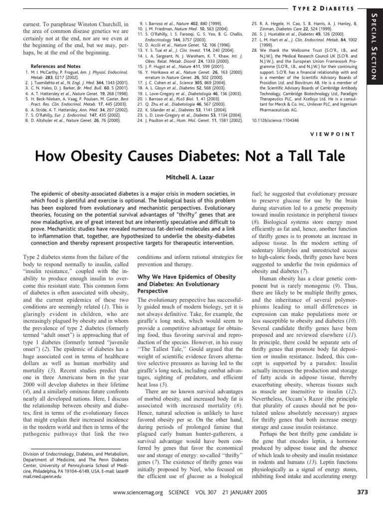 science.1104342 | PDF | Leptin | Adipose Tissue