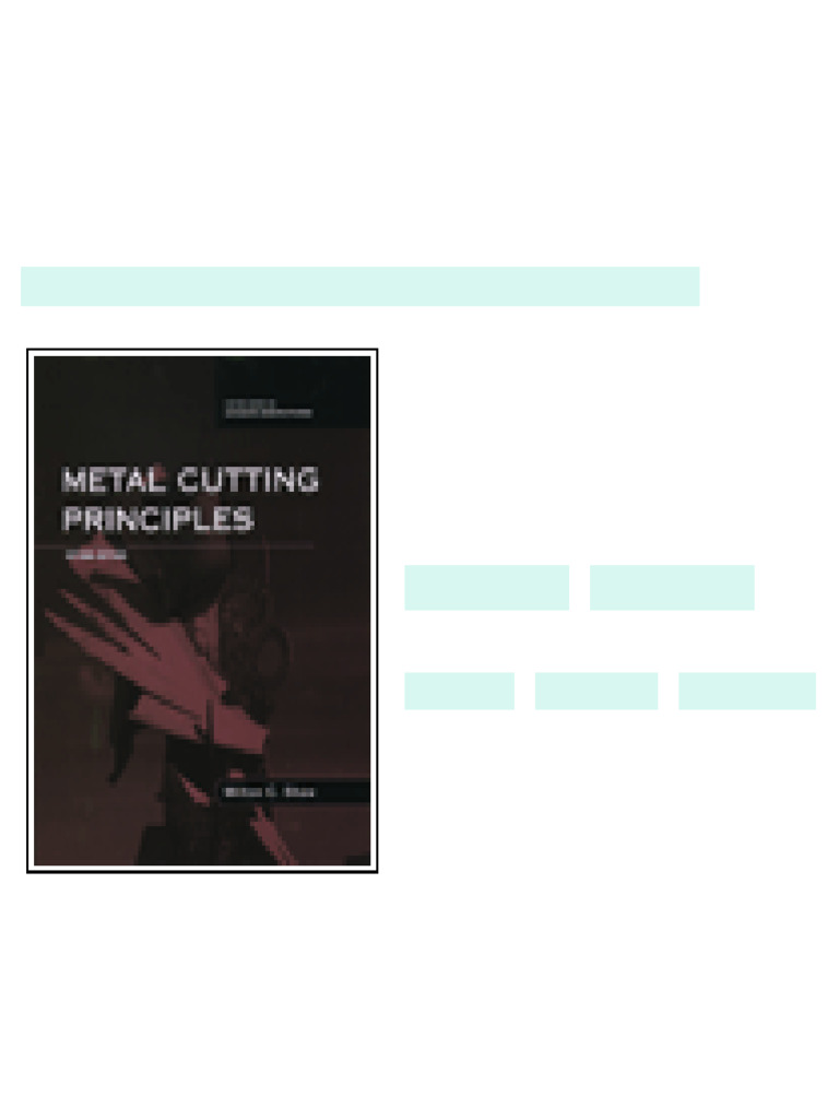 Metal Cutting Principles 2nd Edition Edition Shaw sample | PDF ...