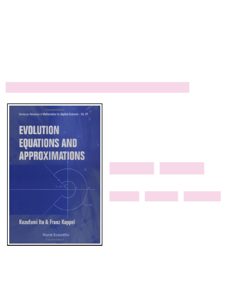 Evolution equations and approximations 1st Edition Kazufumi Ito Full ...