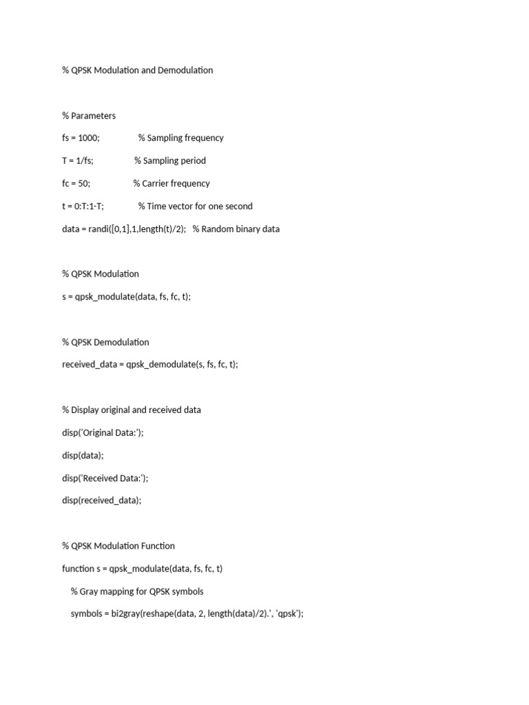 QPSK Modulation and Demodulation | PDF | Broadcast Engineering ...