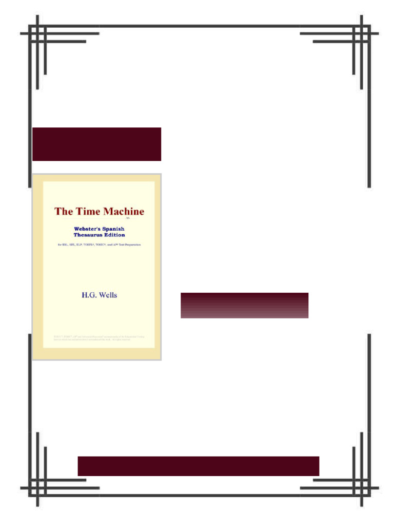 The Time Machine Webster s Spanish Thesaurus Edition H.G. Wells ebook ...