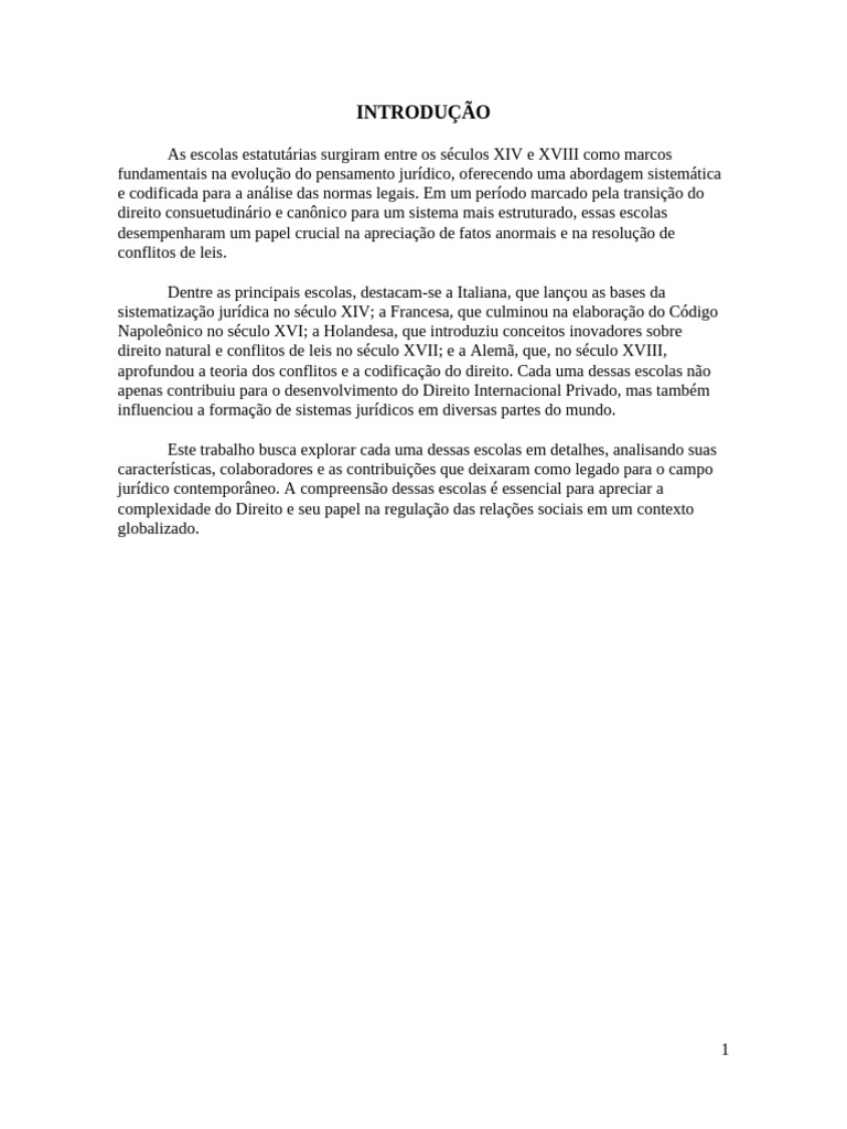 Escolas Estatutárias e Direito Internacional | PDF | Direito ...