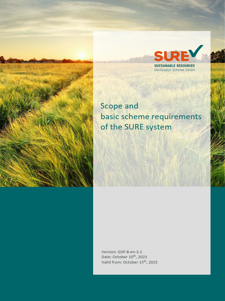 SURE System: Scope & Requirements Guide | PDF | Greenhouse Gas ...