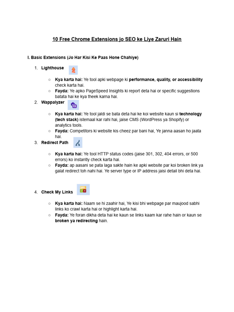 10 Essential SEO Chrome Extensions | PDF | Internet Search Engines ...