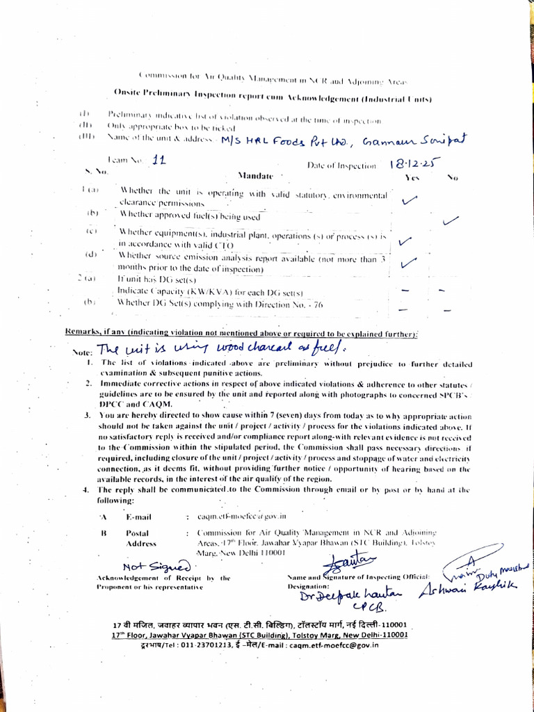Preliminary Inspection Report Summary | PDF