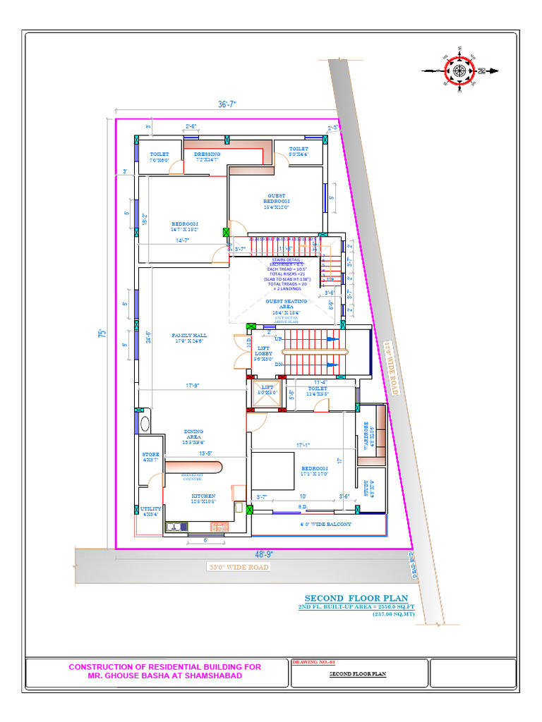 Residential Building Floor Plans | PDF | Stairs | Garden Features