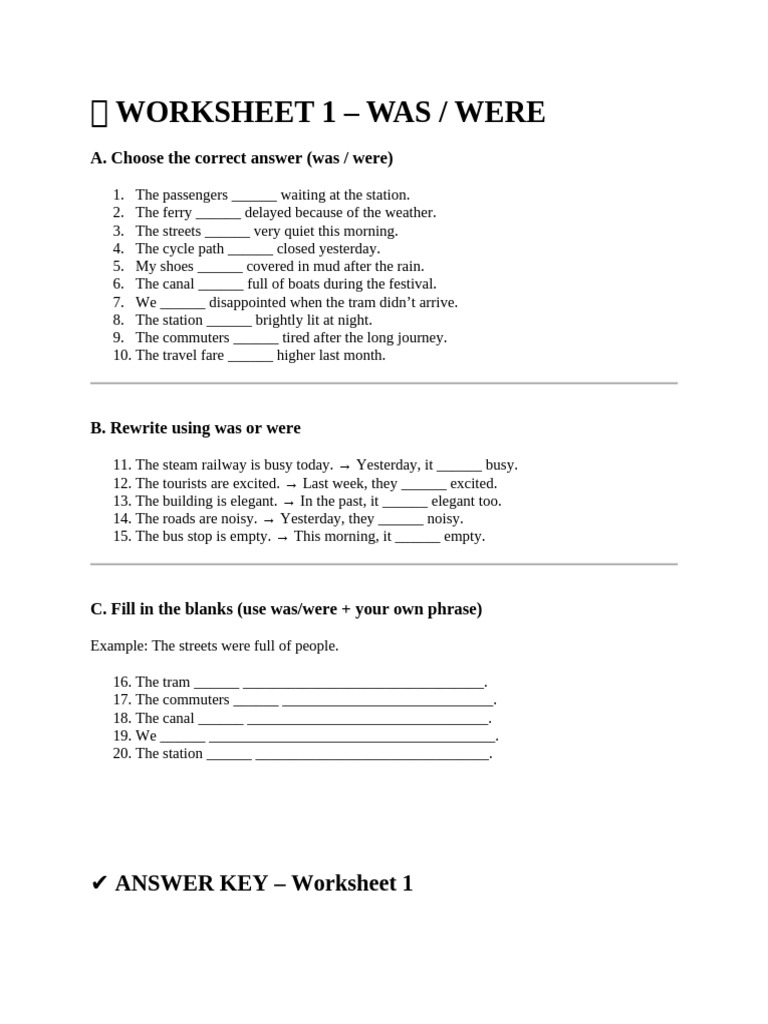 Worksheet 1 | PDF