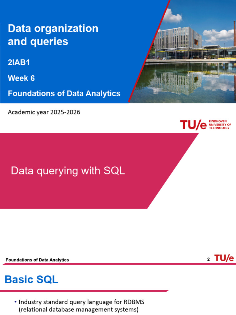 2IAB1 - Week 6 ORG Lecture 2 2025-2026-1 | PDF | Relational Database | Sql