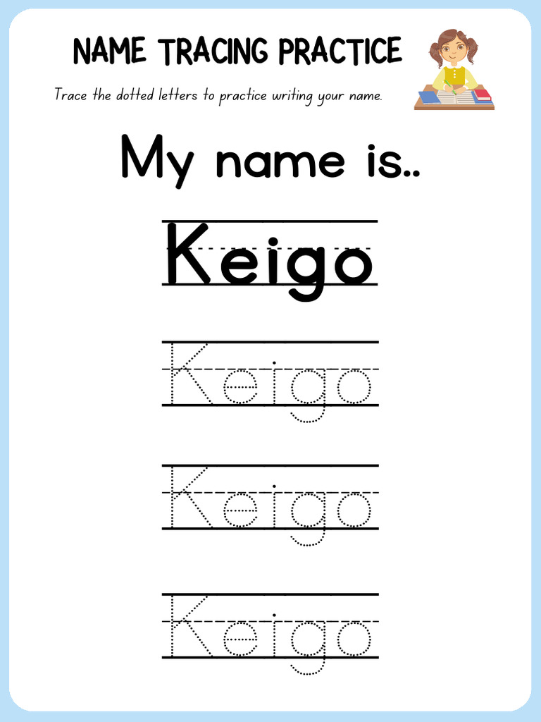 Name Tracing Practice Worksheets | PDF