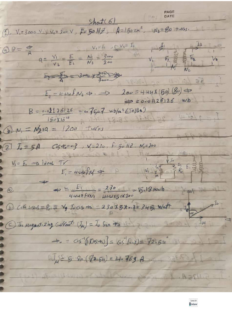 Sheet 6 Sol. | PDF