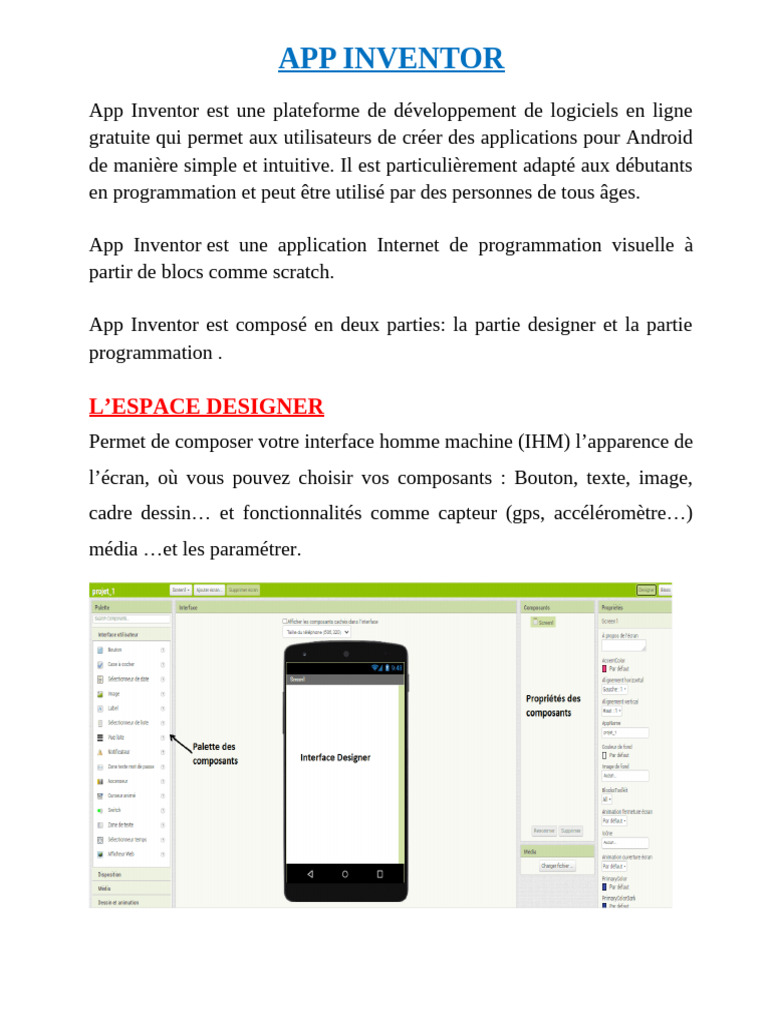 Créez des applications Android avec App Inventor | PDF