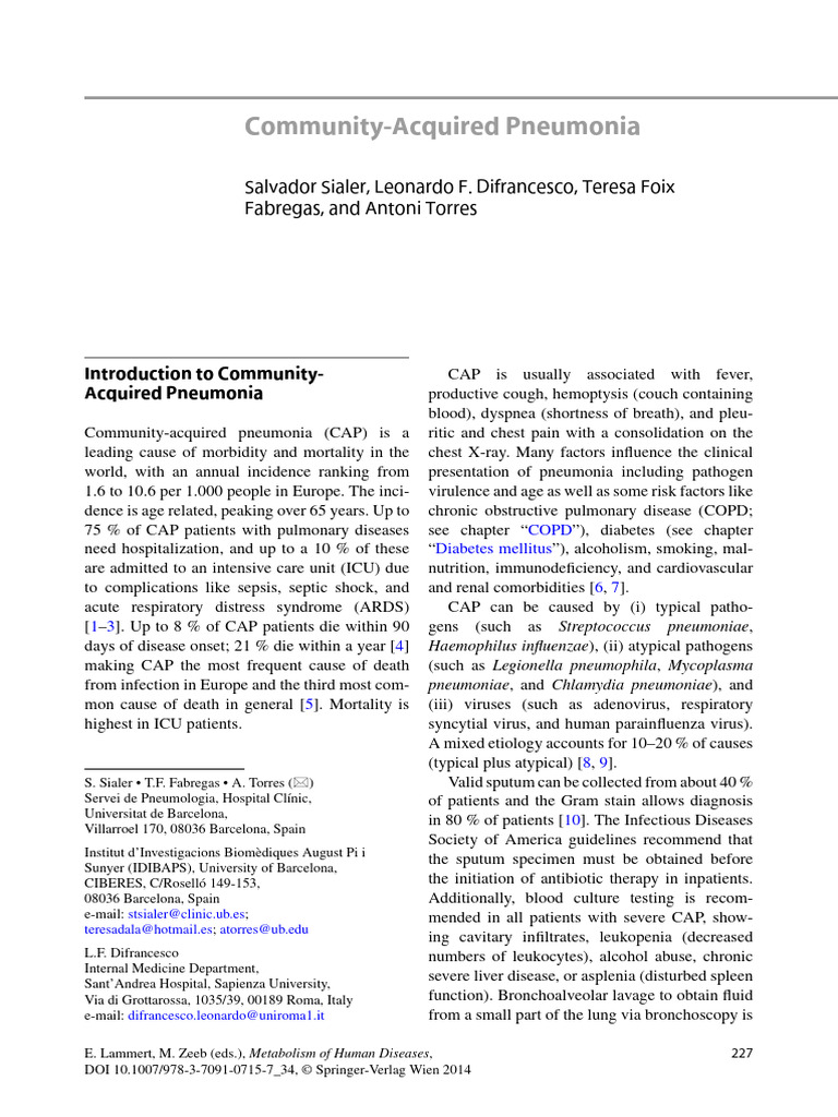 Understanding Community-Acquired Pneumonia | PDF | Pneumonia | Sepsis