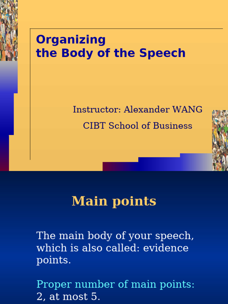 Organizing Speech Body Techniques | PDF