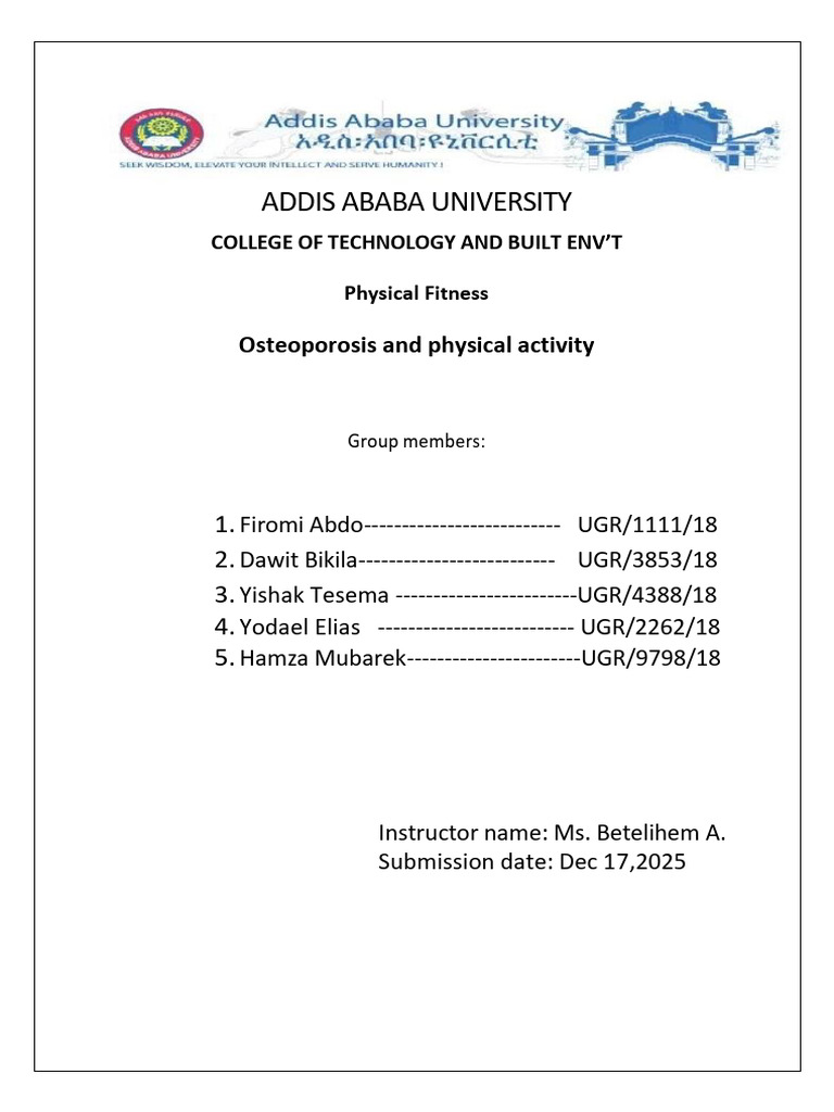 Osteoporosis and Physical Activity Insights | PDF | Osteoporosis | Bone