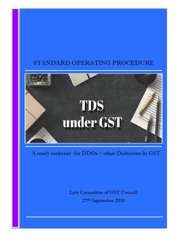 GST TDS Procedures for Deductors Guide | PDF | Taxes | Invoice