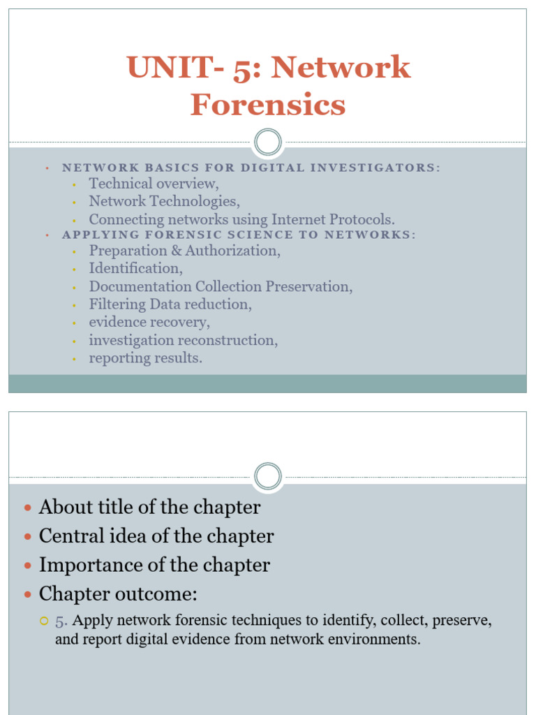 Network Forensics: Techniques & Technologies | PDF | Computer Network ...