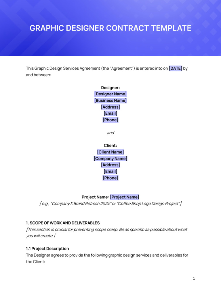 Graphic Design Services Agreement Template | PDF | Mediation | Payments