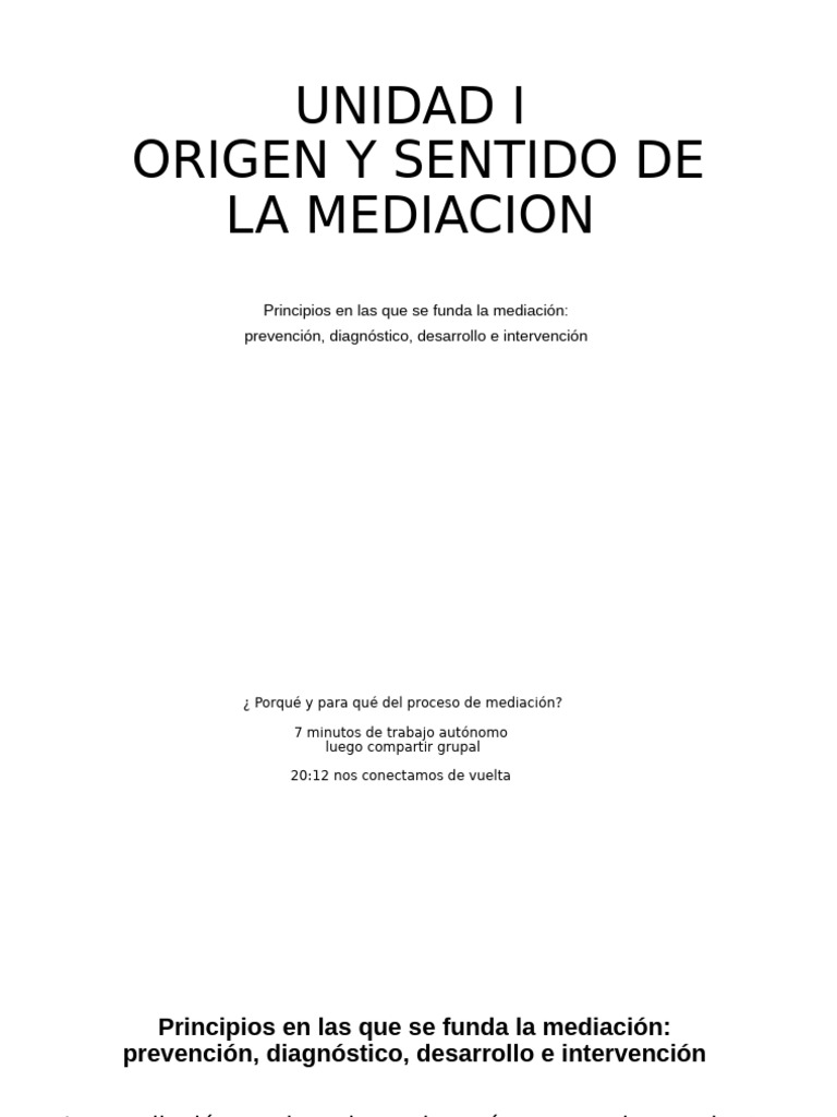 Mediacion Clase 3 - Lunes 25 -08 4 | PDF | Mediación | Aprendizaje