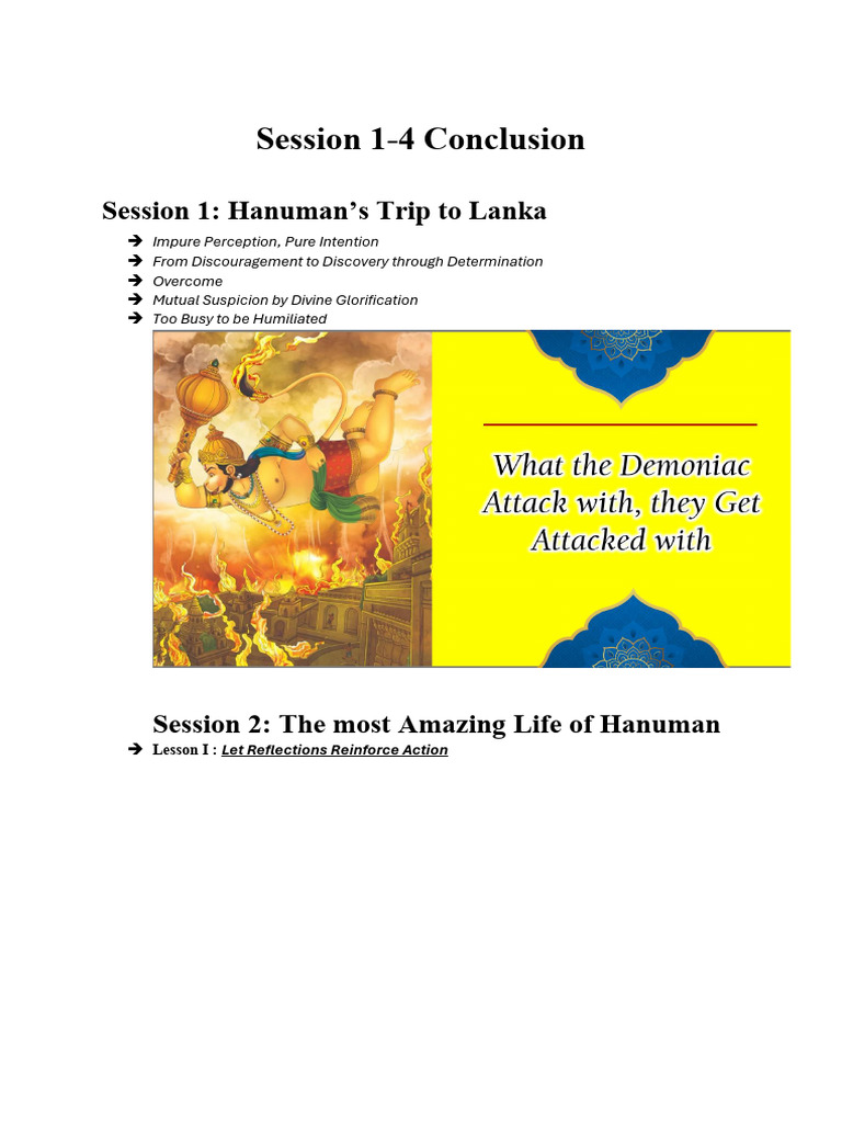 Lessons from Hanuman's Journey | PDF | Sita | Rama