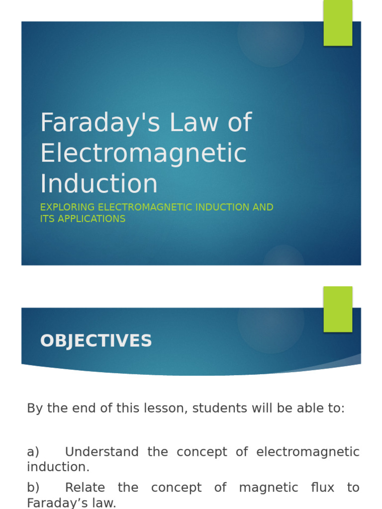 Faraday's Law of Electromagnetic Induction | PDF | Electromagnetic ...