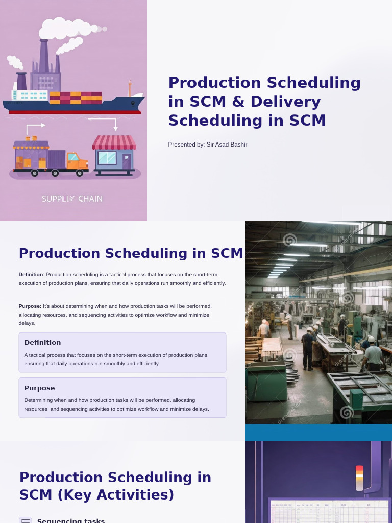 Production Scheduling in SCM and Delivery Scheduling in SCM | PDF ...