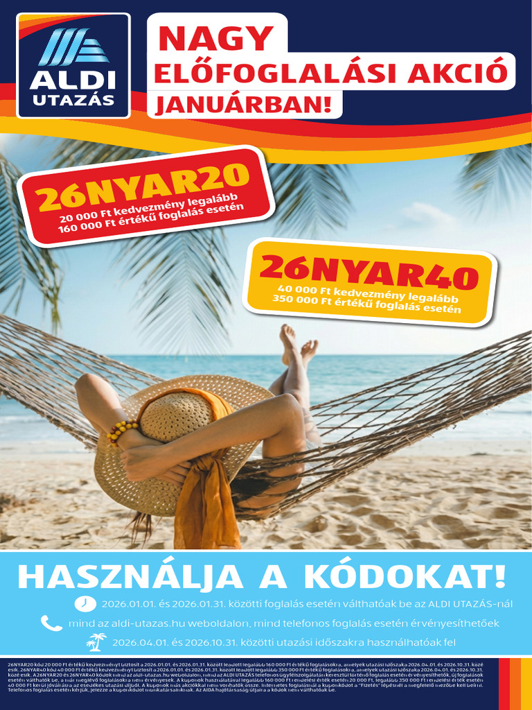 ALDI Utazás Katalógus - 03. Hét - 2026.01.15. | PDF