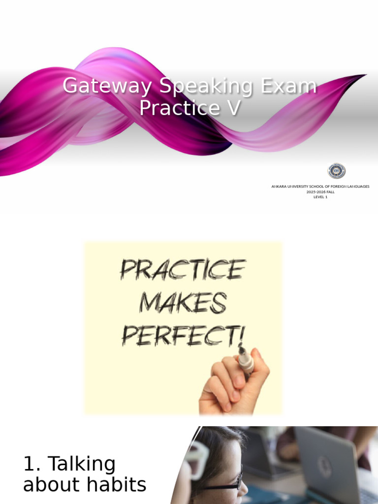Gateway Speaking Exam Practice V | PDF