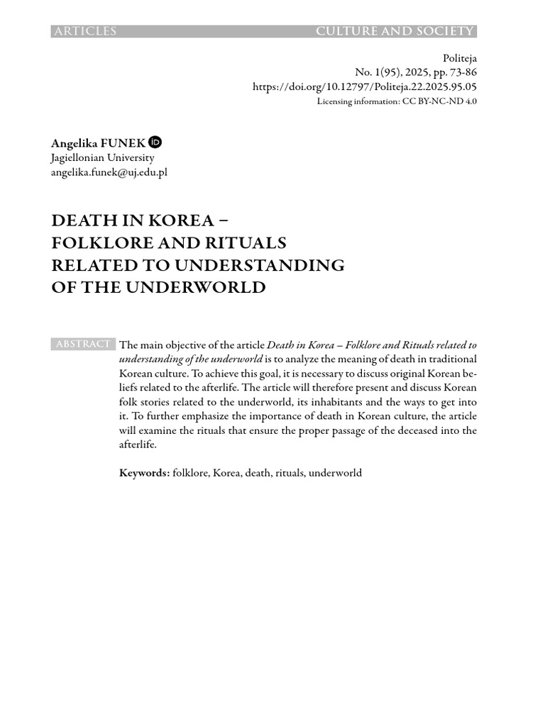 Korean Death Folklore and Rituals | PDF | Hell | Afterlife
