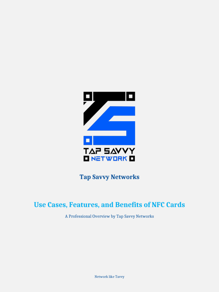 NFC Cards: Use Cases & Benefits Guide | PDF | Smart Devices | Service ...