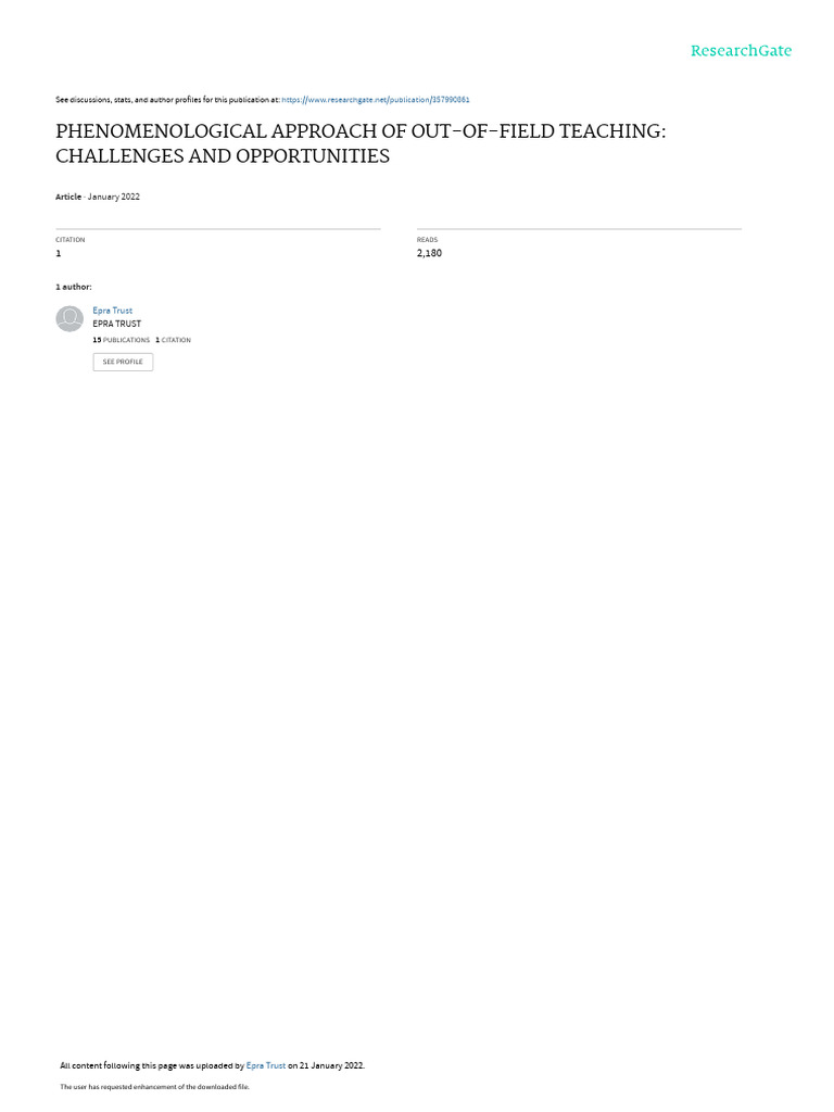 32.EPRAJOURNALS9379 | PDF | Teachers | Constructivism (Philosophy Of ...