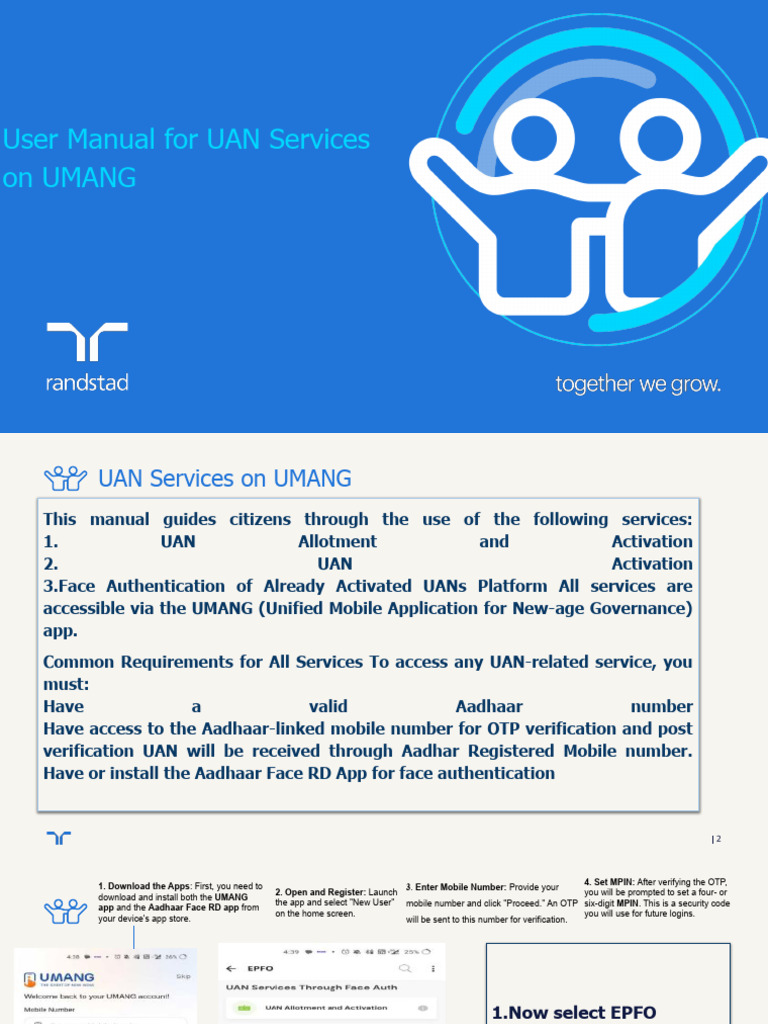 UAN Services User Manual on UMANG | PDF | Mobile App | Access Control