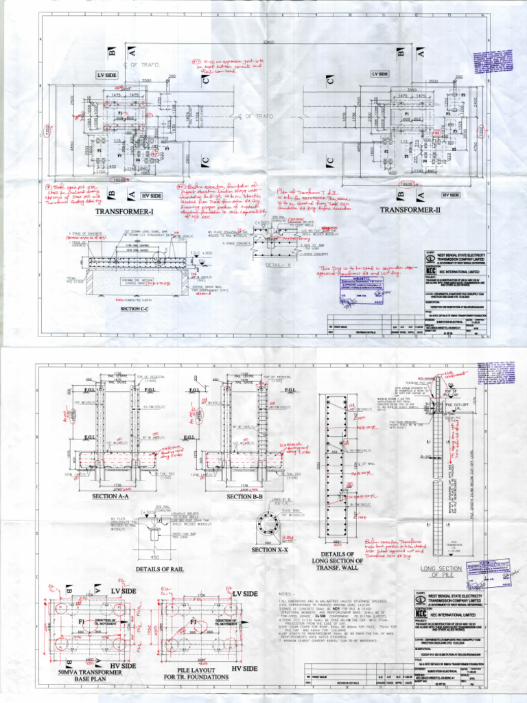 Cat B GA & RCC Details of 50 MVA Transformer Foundation for ...