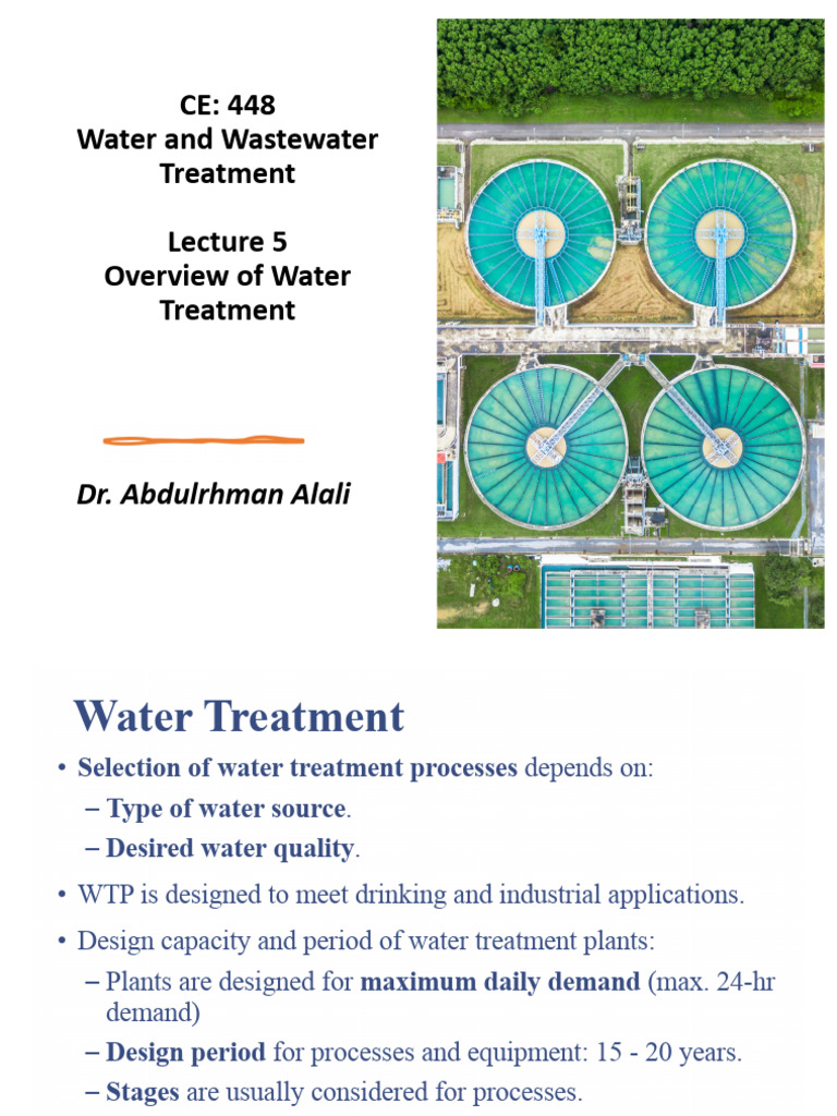 L5_Overview of Water Treatment | PDF | Water Purification | Water