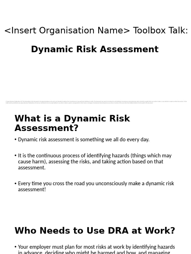 Dynamic Risk Assessment in the Workplace | PDF | Risk | Risk Assessment