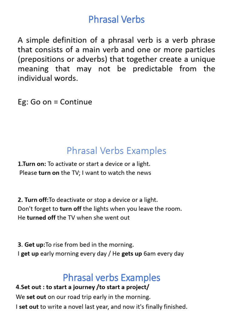 Essential Phrasal Verbs Explained | PDF