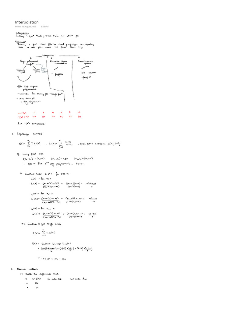 Interpolation Methods Explained | PDF