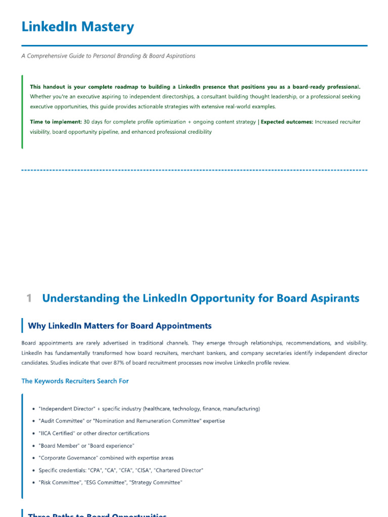 LinkedIn Mastery | PDF