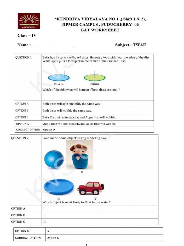 Lat Worksheet Twau -Grade 4-1 (1) | PDF