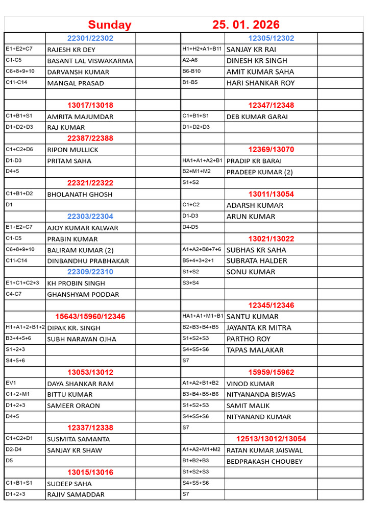 25..01.26 ROSTER | PDF