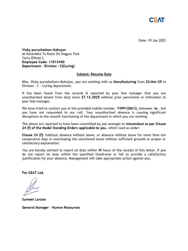 1st Letter - Vicky Mahajan | PDF