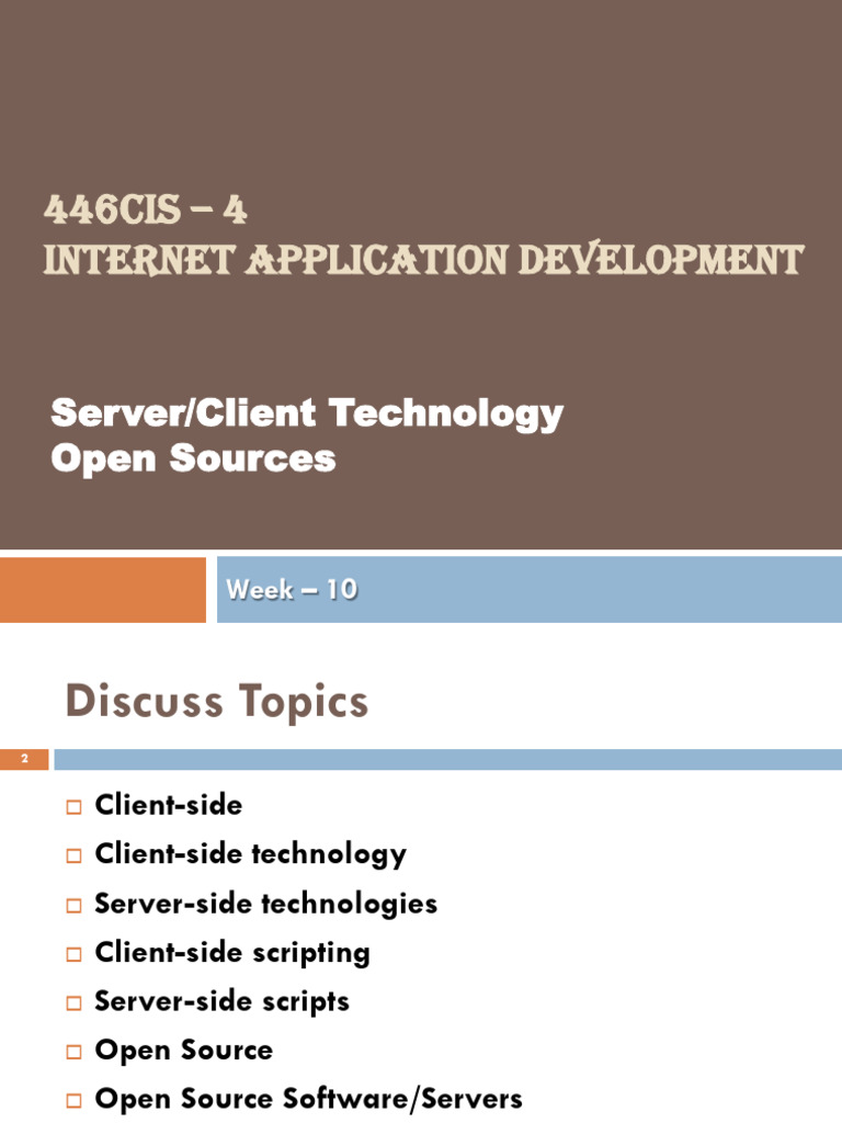 Client-Server Tech & Open Source Overview | PDF | Html | Html Element